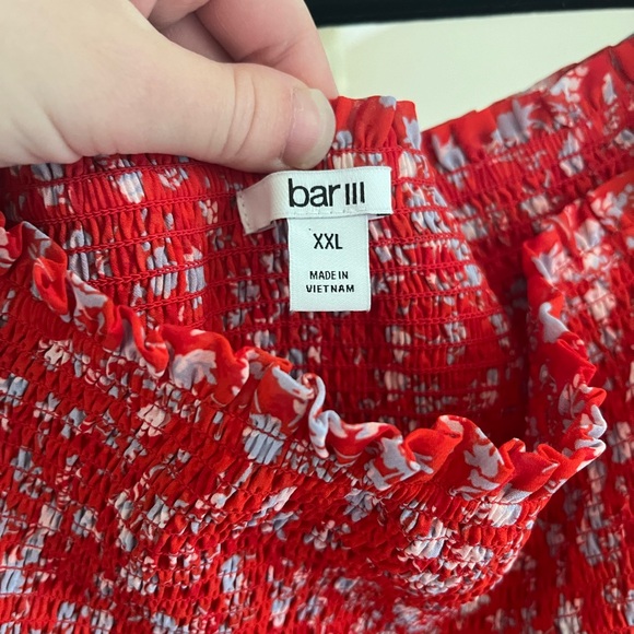 BARIII Floral Red Women's Top - Picture 3 of 3